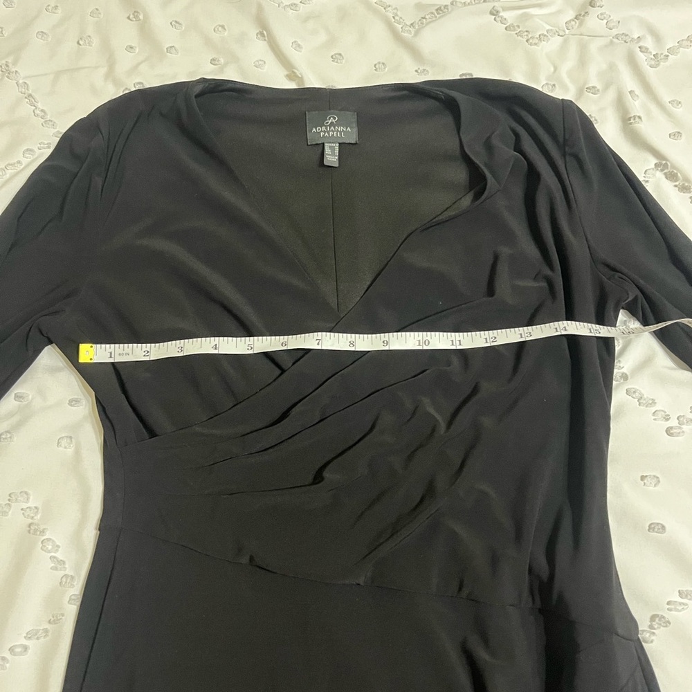 Adrianna Papell Black Long Sleeve Dress